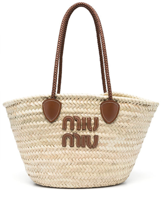 logo-patch tote bag 5BG206 V SLO 2DDHF0A5T MIU MIU 