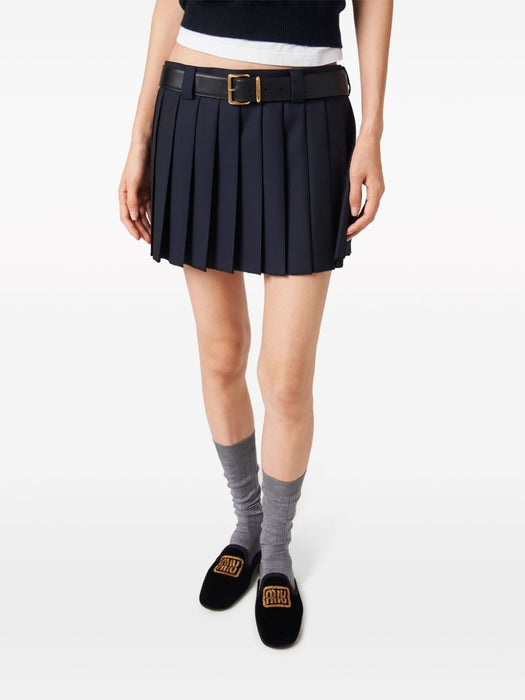 pleated wool miniskirt MG2040 S 232 11ADF0008 MIU MIU 