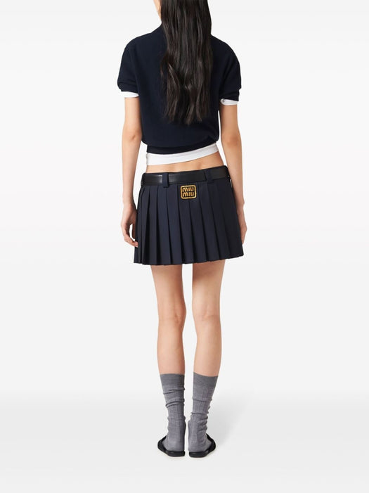 pleated wool miniskirt MG2040 S 232 11ADF0008 MIU MIU 