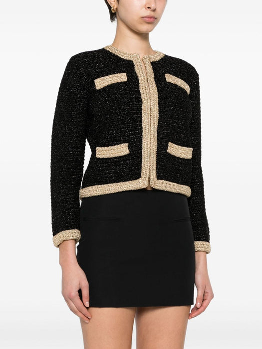 lamé crochet cardigan MMF842 S OOO 1386F0002 MIU MIU 