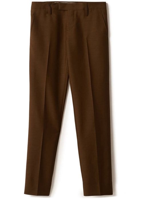 logo-embroidered wool trousers MP1785 S-OOO 12I1F0478 MIU MIU 