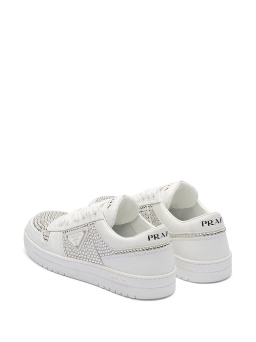 crystal-embellished leather sneakers 1E348N F 030 2AWLF0009 PRADA 