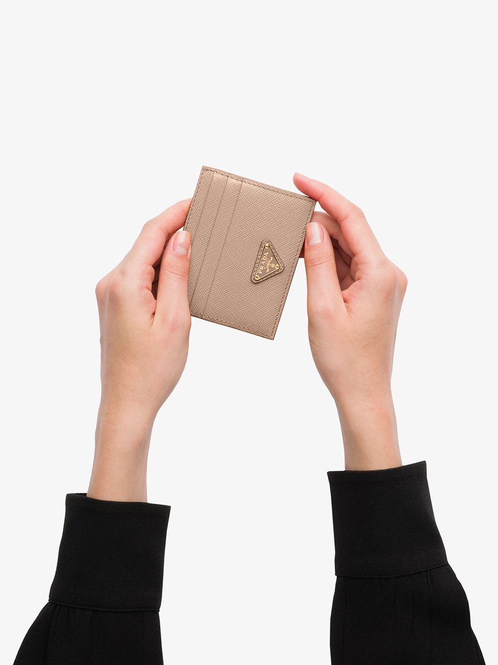 logo plaque card holder 1MC025 QHHF0236 PRADA 