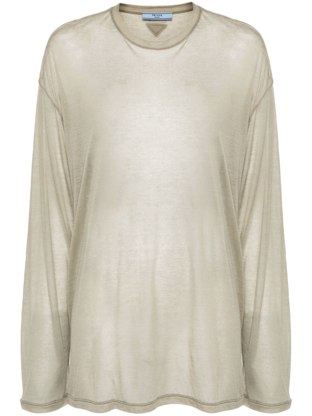 semi-sheer T-shirt 34644 S 231 14F1F0393 PRADA 