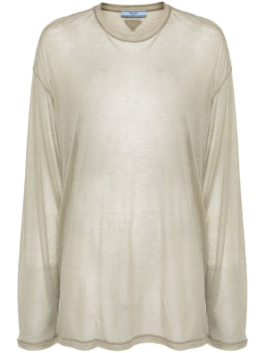 semi-sheer T-shirt 34644 S 231 14F1F0393 PRADA 