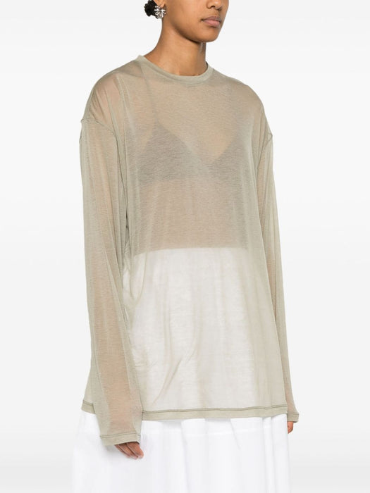 semi-sheer T-shirt 34644 S 231 14F1F0393 PRADA 
