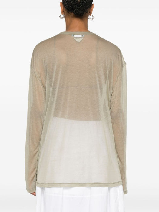 semi-sheer T-shirt 34644 S 231 14F1F0393 PRADA 