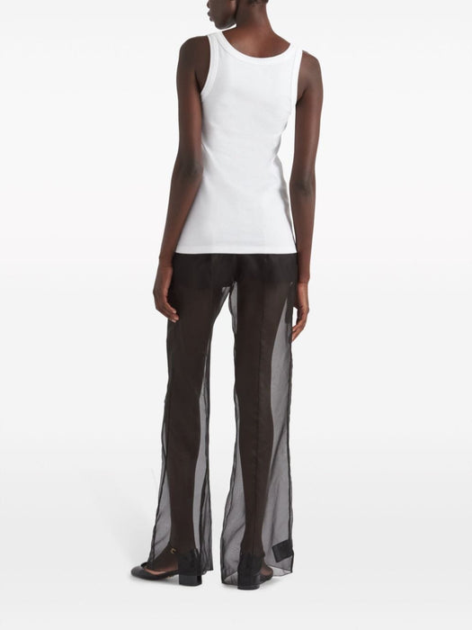 embroidered ribbed tank top 39546R S OOO 13X6F0009 PRADA 
