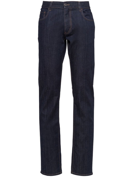 contrast-stitch straight-leg jeans GEP178 S 221 1BJUF0008 PRADA 