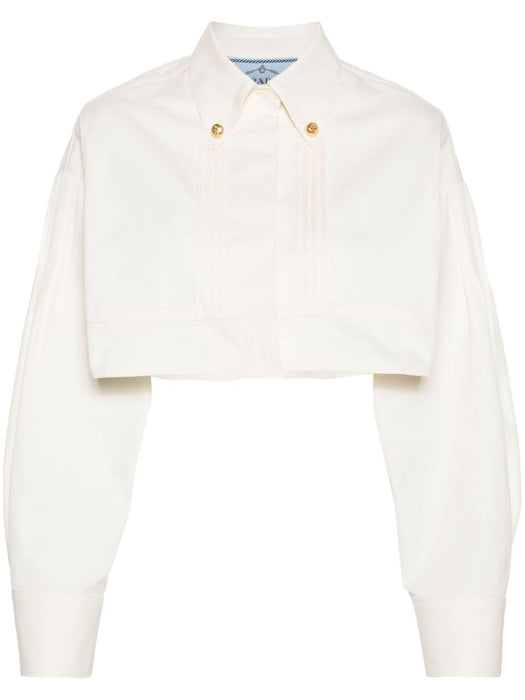 pintuck-detail cropped jacket P539O S OOO 1BMSF0018 PRADA 