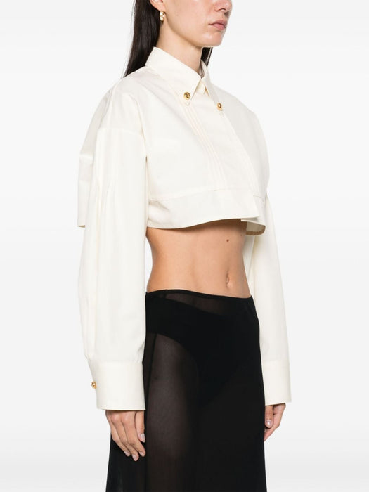 pintuck-detail cropped jacket P539O S OOO 1BMSF0018 PRADA 