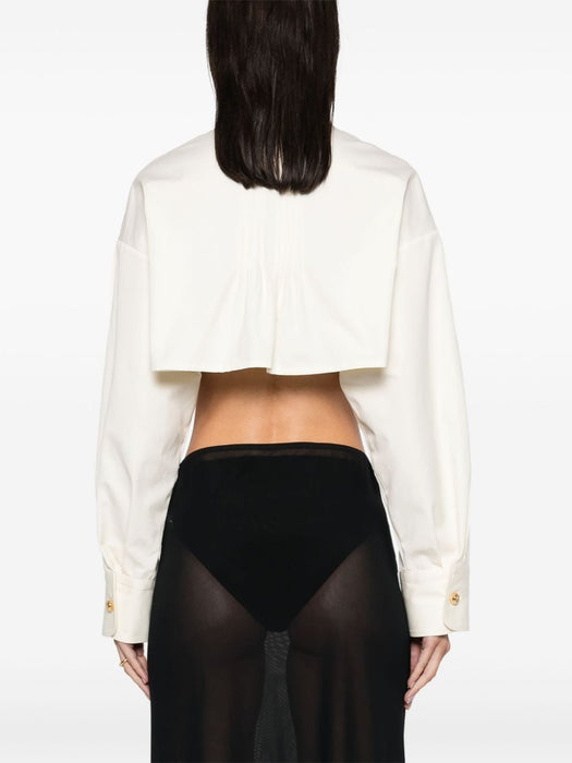 pintuck-detail cropped jacket P539O S OOO 1BMSF0018 PRADA 