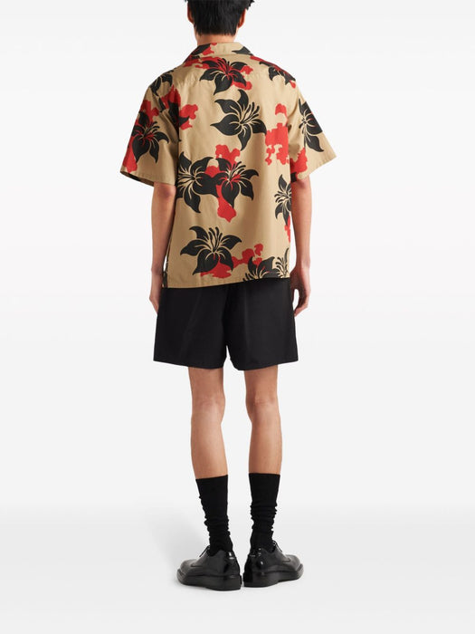 floral-print cotton shirt UCS414 S 221 14QIF0F9Y PRADA 