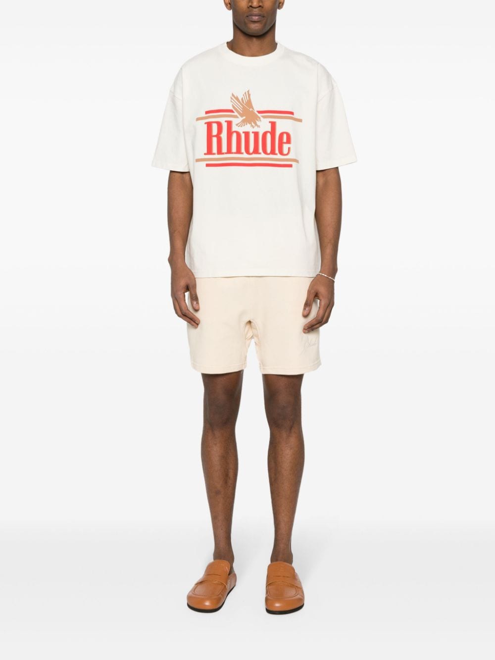 logo-print cotton T-shirt RHPS24TT10012611 0611 RHUDE 