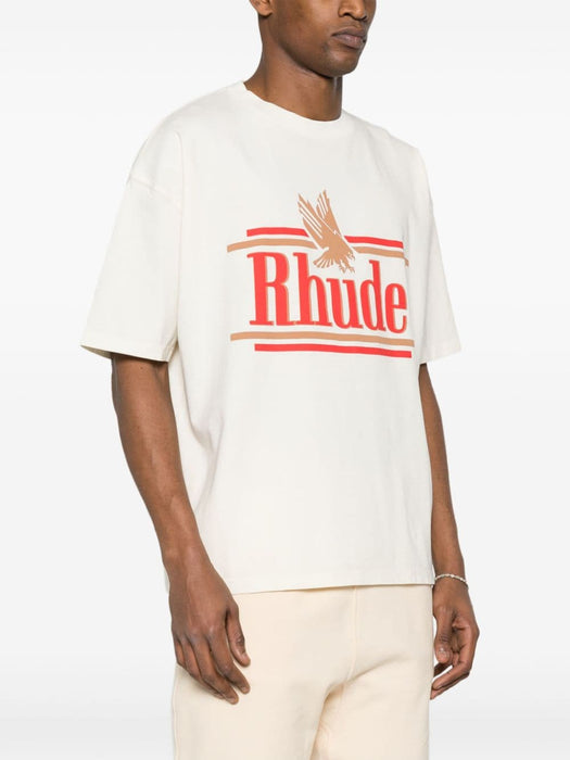 logo-print cotton T-shirt RHPS24TT10012611 0611 RHUDE 