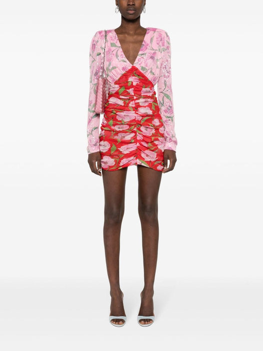 floral-print sequined mini dress 1122422945 14-2311 ROTATE 