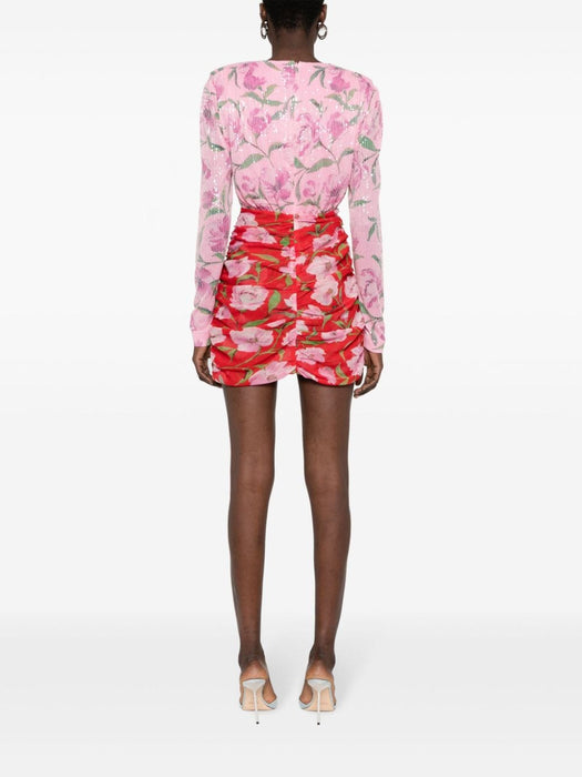 floral-print sequined mini dress 1122422945 14-2311 ROTATE 