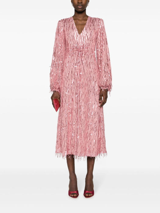 fringed sequin-embellished maxi dress 1124231985 1985 ROTATE 