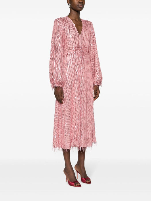 fringed sequin-embellished maxi dress 1124231985 1985 ROTATE 