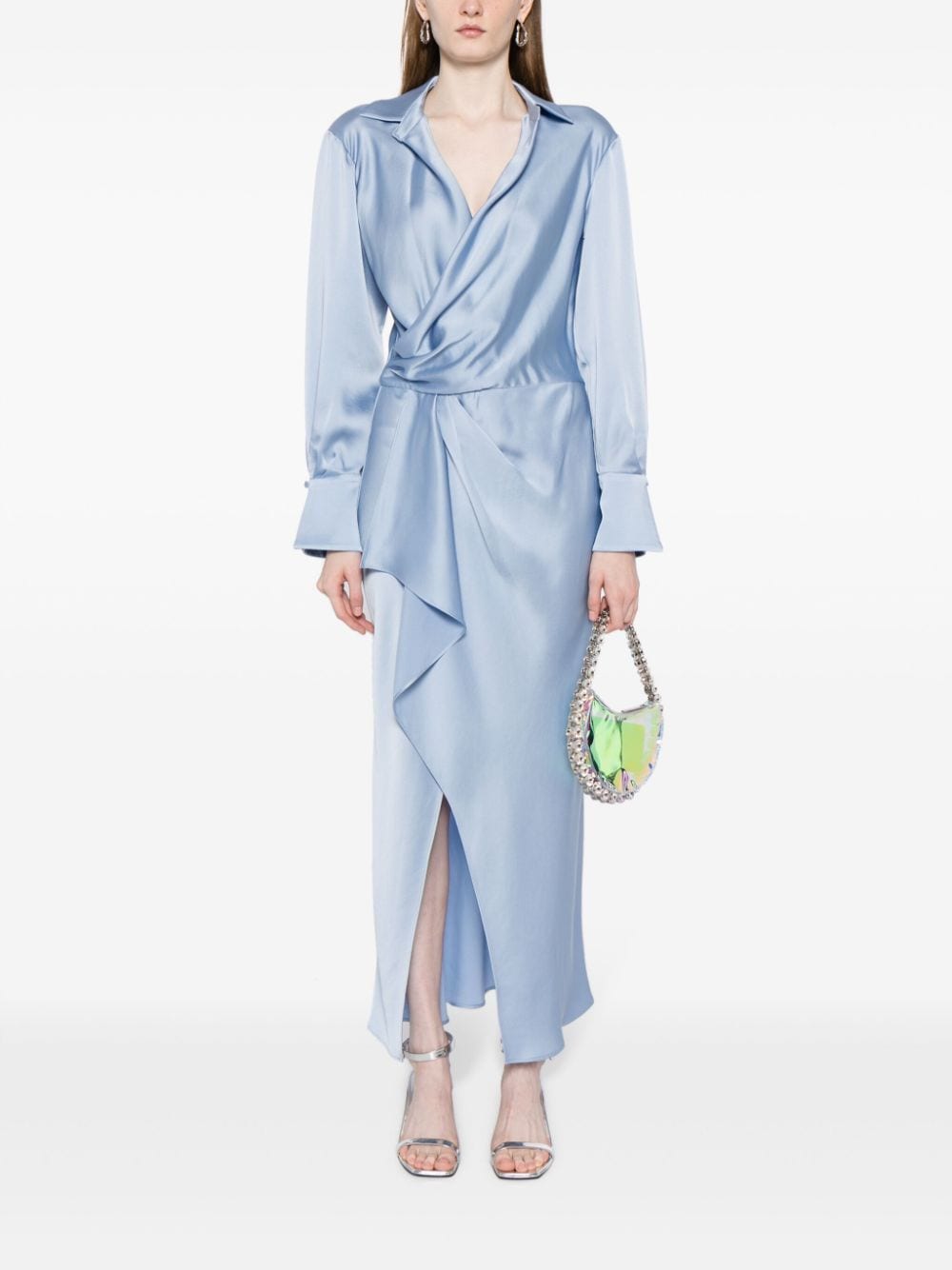 Talita draped midi dress 124-1058-Q MARINA BLUE SIMKHAI 