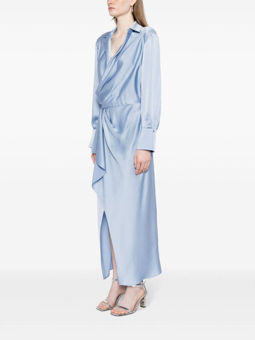 Talita draped midi dress 124-1058-Q MARINA BLUE SIMKHAI 