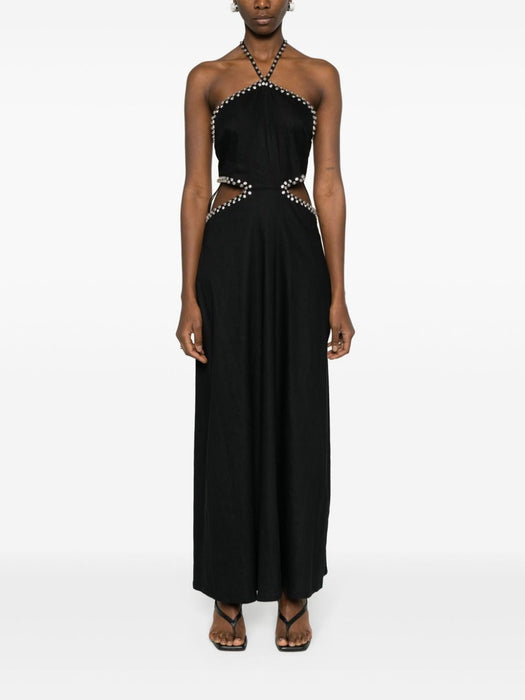 rhinestone-embellished dress 124-1186-SW BLACK SIMKHAI 