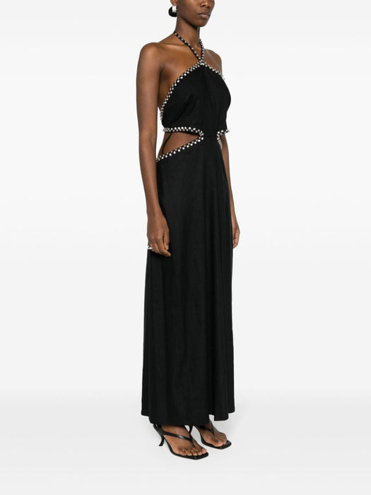 rhinestone-embellished dress 124-1186-SW BLACK SIMKHAI 