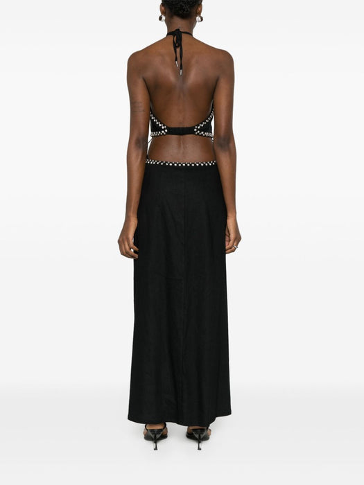 rhinestone-embellished dress 124-1186-SW BLACK SIMKHAI 