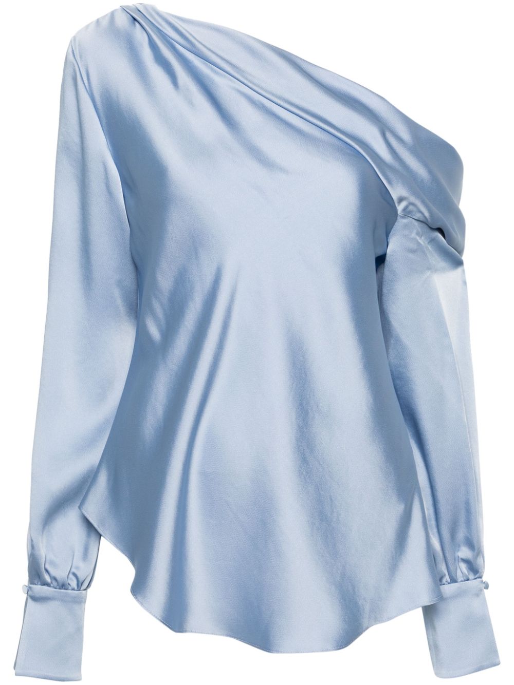 Alice satin blouse 124-2081-Q MARINA BLUE SIMKHAI 