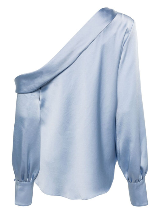 Alice satin blouse 124-2081-Q MARINA BLUE SIMKHAI 