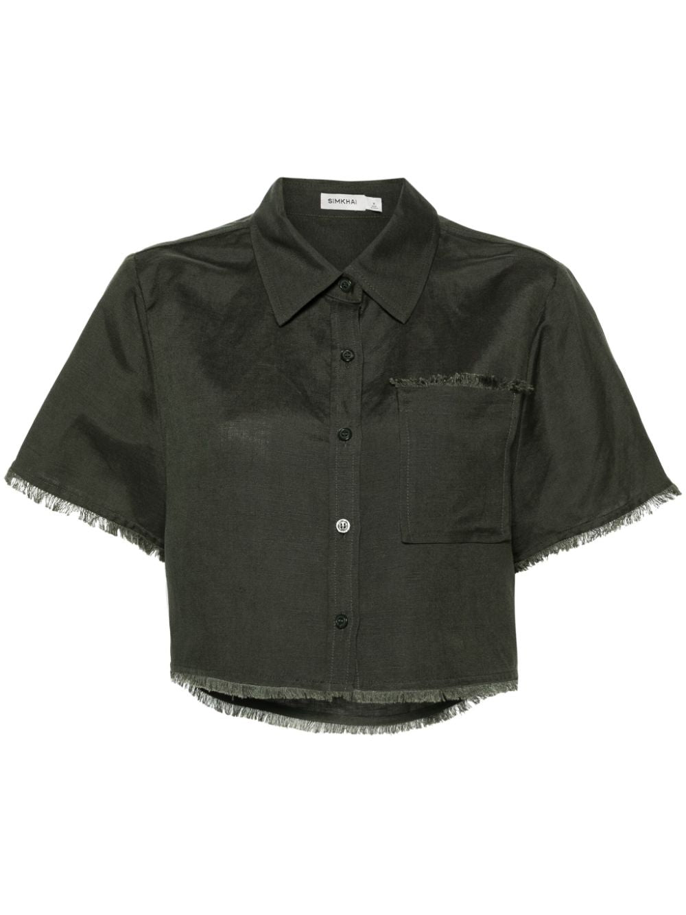 Solange cropped shirt 124-2307-SW ARMY SIMKHAI 