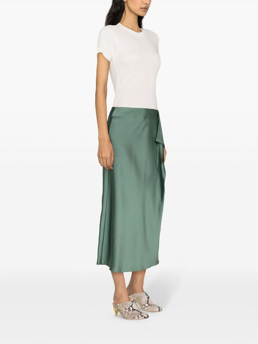 drape-detailed satin maxi skirt 124-3010-Q PARK SLOPE SIMKHAI 