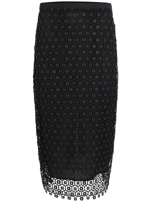 Karolina open-knit midi skirt 124-3024-SW BLACK SIMKHAI 