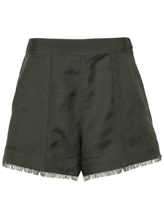 Dax linen-blend shorts 124-4083-SW ARMY SIMKHAI 