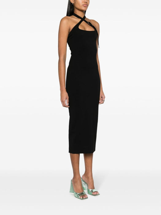 buckle-embellished halterneck midi dress 241WCM102 RY02100 THE ATTICO 