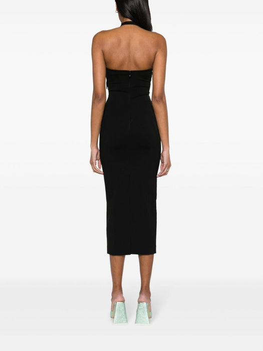 buckle-embellished halterneck midi dress 241WCM102 RY02100 THE ATTICO 