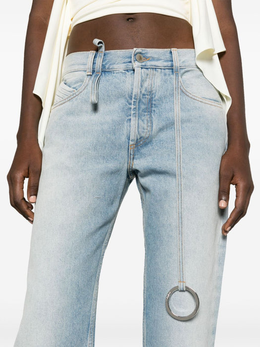 embellished low-rise tapered jeans 241WCP171 D073024 THE ATTICO 