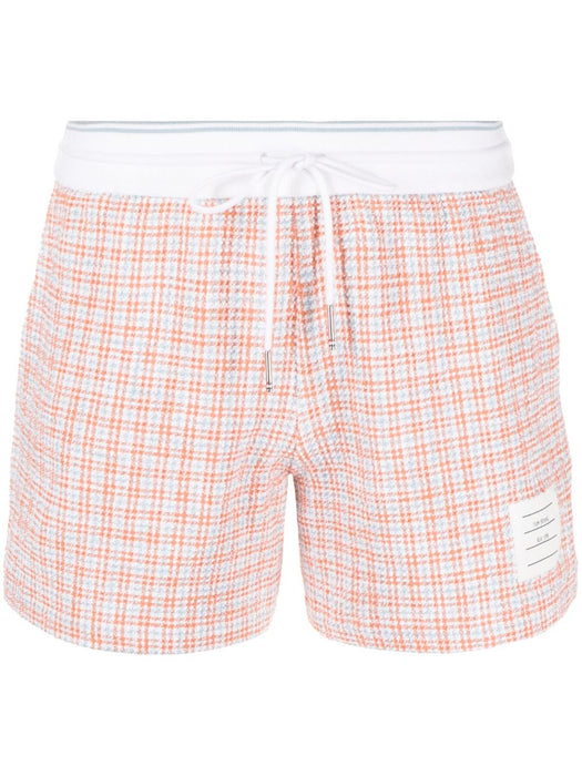 checked tweed track shorts FJQ107A J0113825 THOM BROWNE 