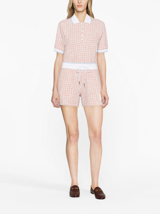 checked tweed track shorts FJQ107A J0113825 THOM BROWNE 