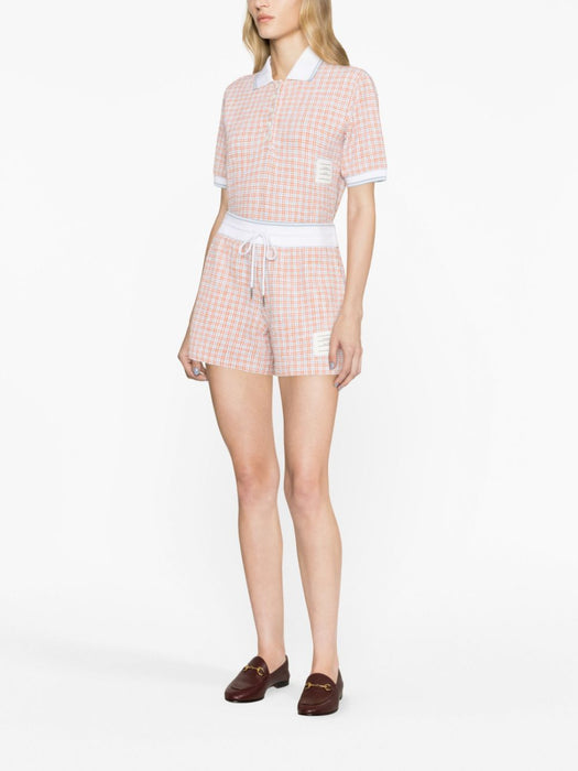 checked tweed track shorts FJQ107A J0113825 THOM BROWNE 