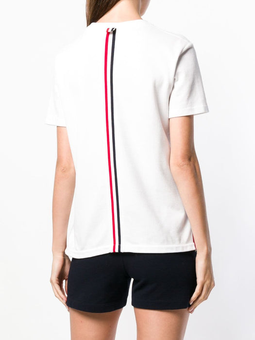 RWB stripe relaxed piqué T-shirt FJS013A 00050100 THOM BROWNE 