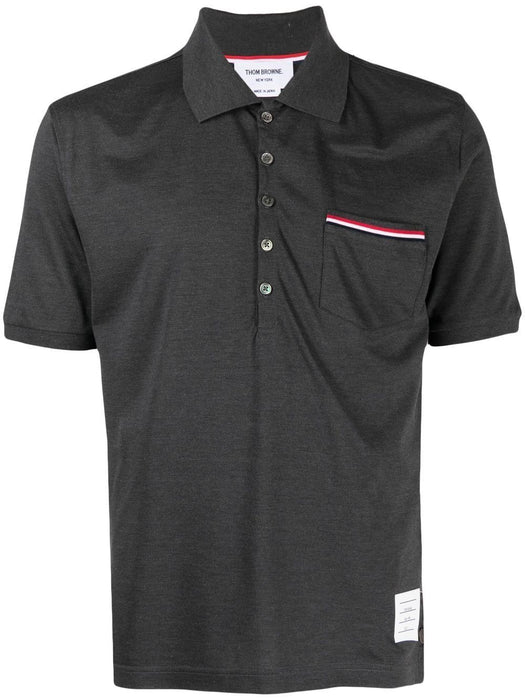 Rwb Pocket Trim Piqué Polo MJP022A 01455025 THOM BROWNE 