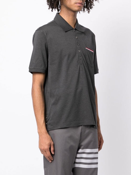 Rwb Pocket Trim Piqué Polo MJP022A 01455025 THOM BROWNE 