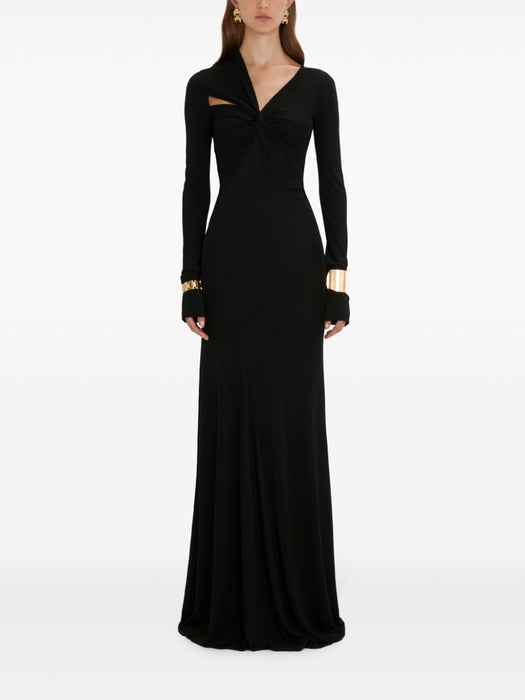 Tie Detail Floor-Length Dress 1124JDR005086A 1 VICTORIA BECKHAM 