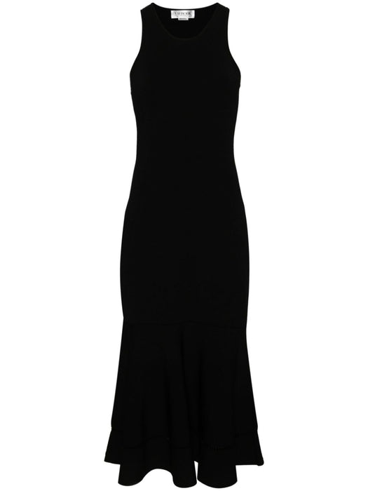 bodycon flared-hem midi dress 1124KDR005079A 1 VICTORIA BECKHAM 