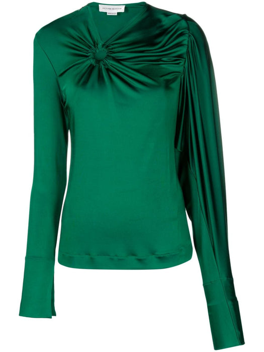 gathered-detail asymmetric draped blouse 1124WTP005201A 8685 VICTORIA BECKHAM 