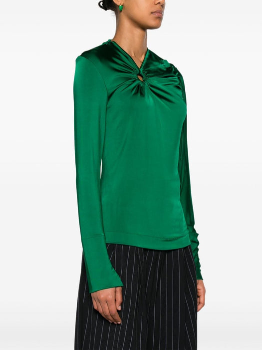 gathered-detail asymmetric draped blouse 1124WTP005201A 8685 VICTORIA BECKHAM 