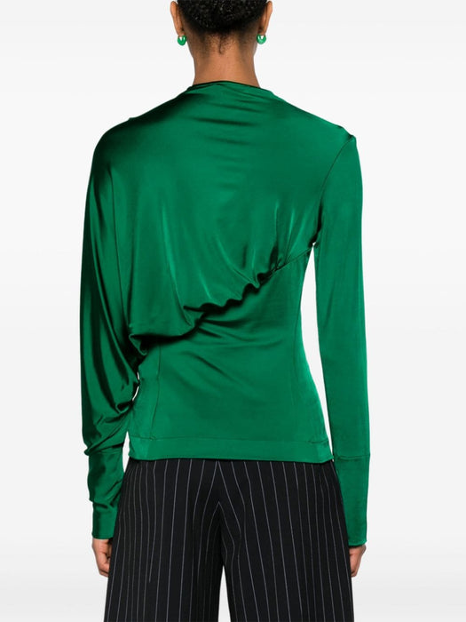 gathered-detail asymmetric draped blouse 1124WTP005201A 8685 VICTORIA BECKHAM 