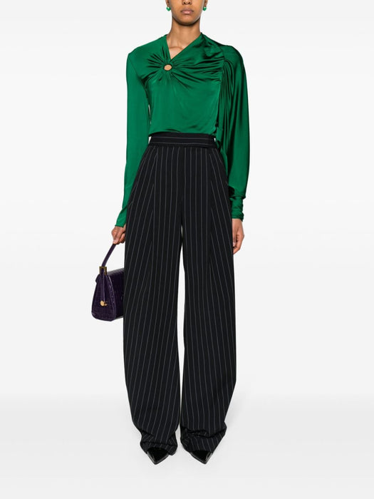 gathered-detail asymmetric draped blouse 1124WTP005201A 8685 VICTORIA BECKHAM 