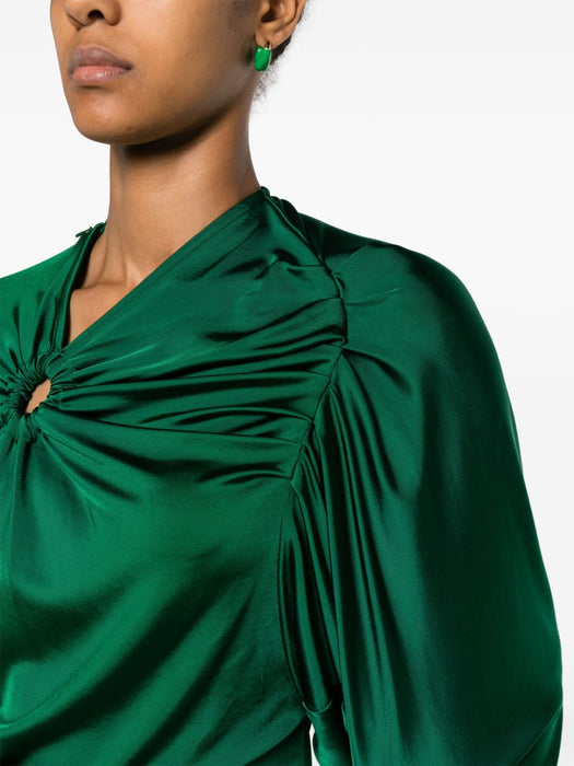 gathered-detail asymmetric draped blouse 1124WTP005201A 8685 VICTORIA BECKHAM 